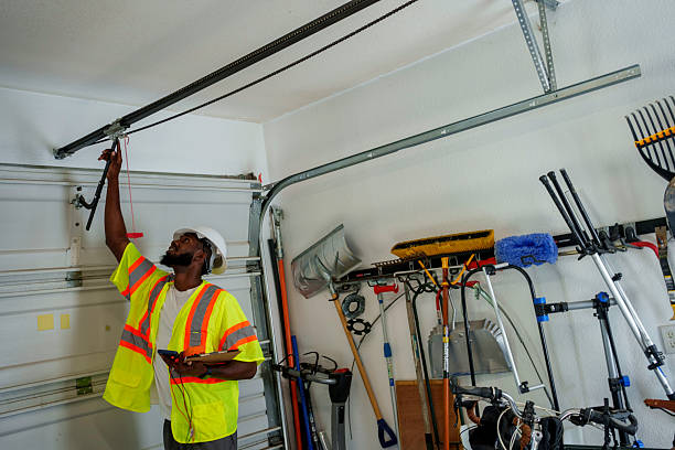 Professional Garage Door Panel Replacement technician working in Tri-Lakes, IN